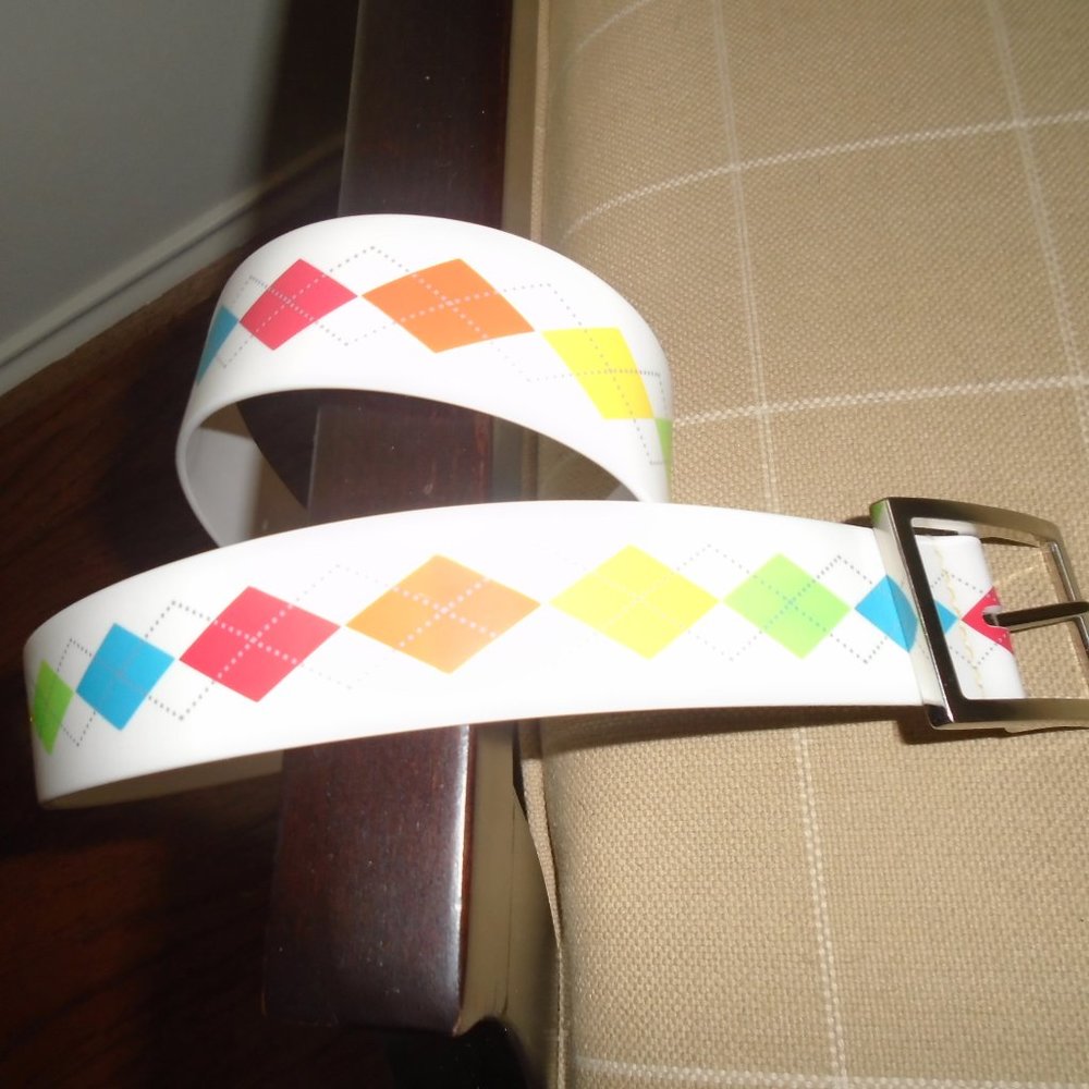Golf belt silicone white